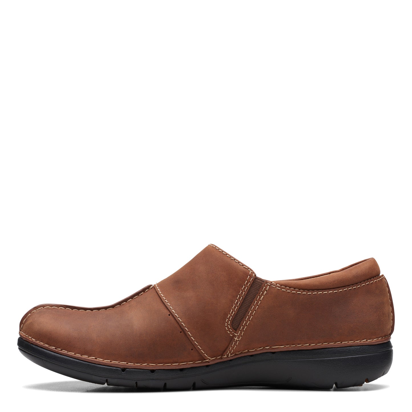 Peltz Shoes Women's Clarks Un Loop Ave Slip-On Dark Tan 26168703