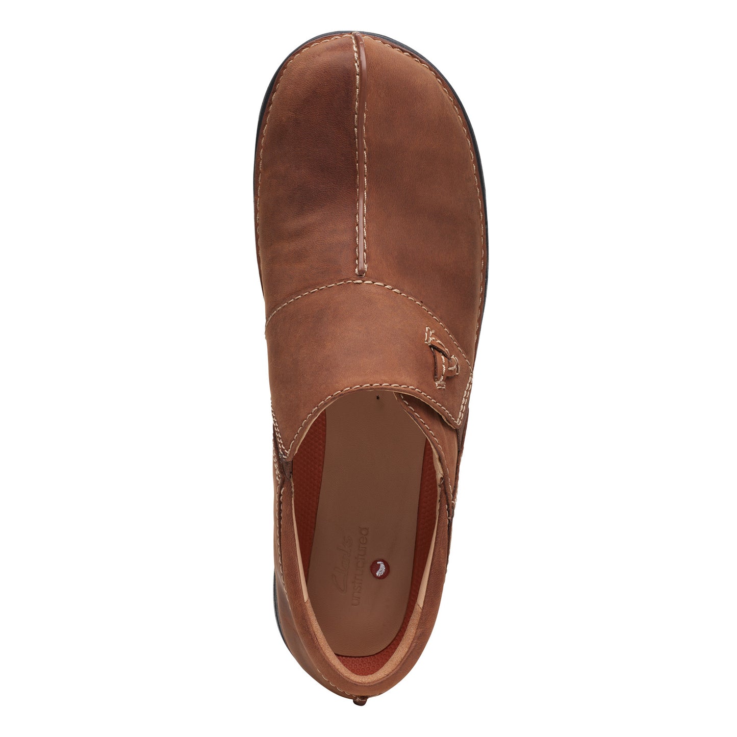 Peltz Shoes Women's Clarks Un Loop Ave Slip-On Dark Tan 26168703