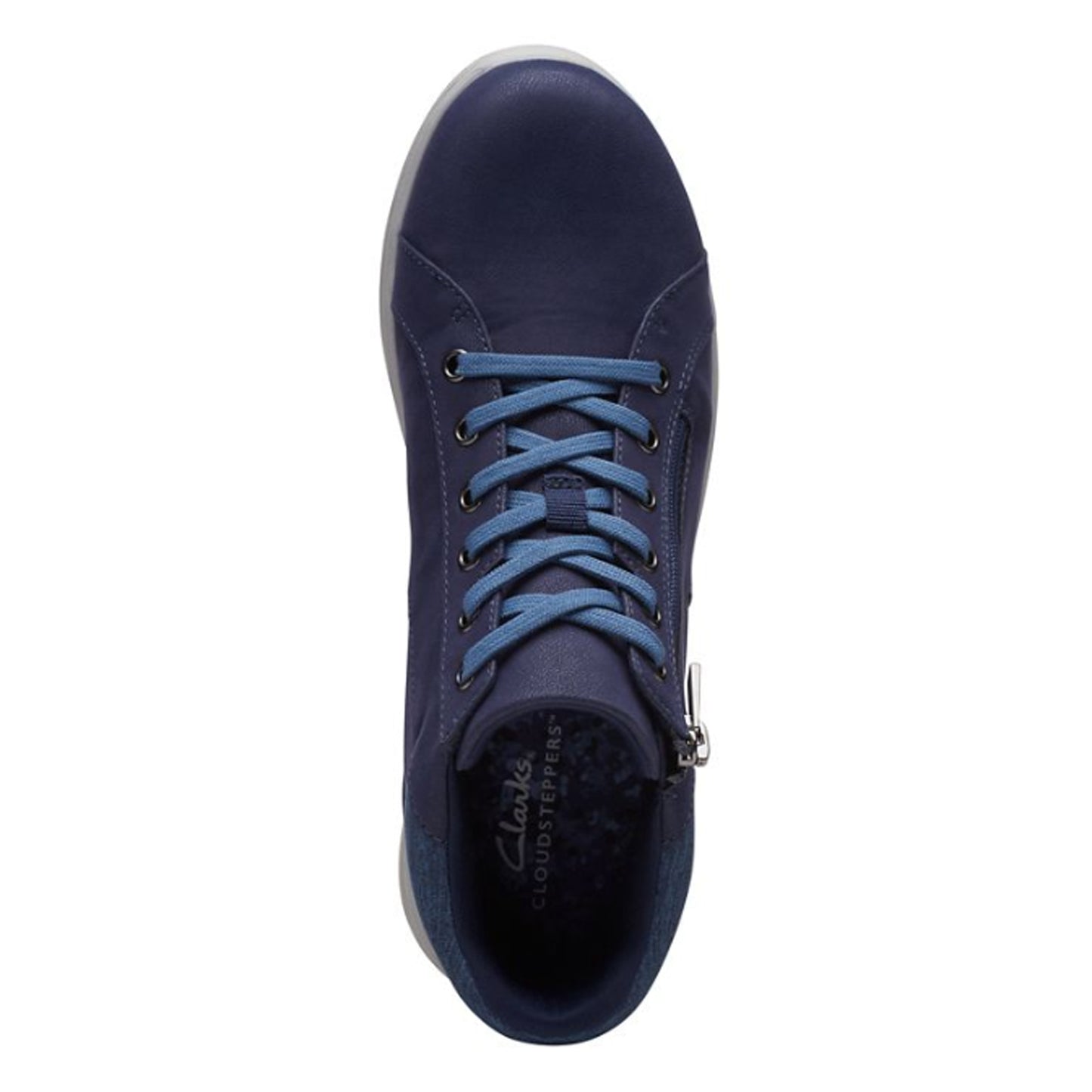 Peltz Shoes Women's Clarks Breeze Glide Sneaker NAVY 26168880