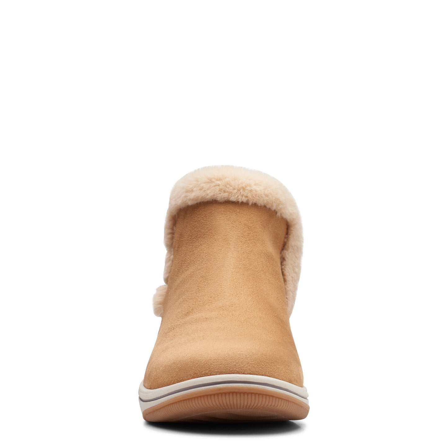 Peltz Shoes Women's Clarks Breeze Fur Bootie TAN 26168947