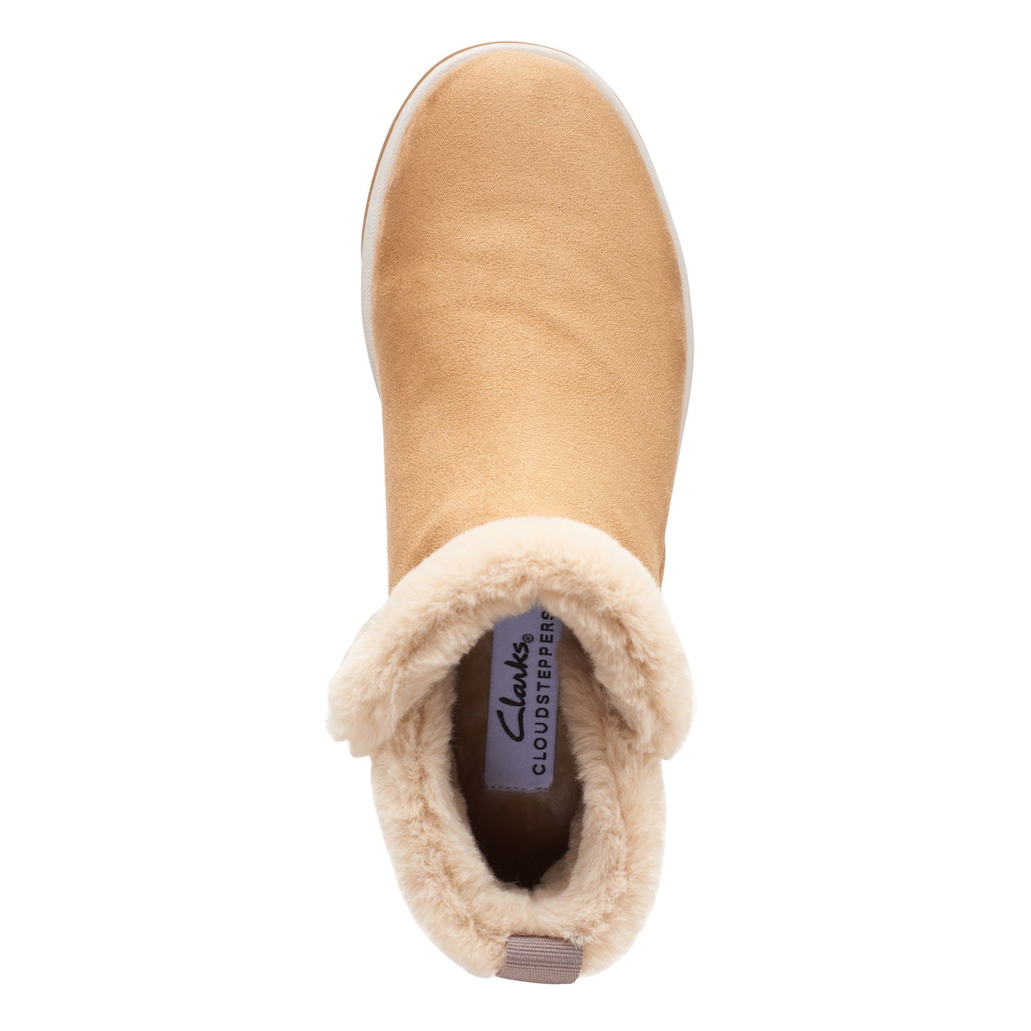 Peltz Shoes Women's Clarks Breeze Fur Bootie TAN 26168947