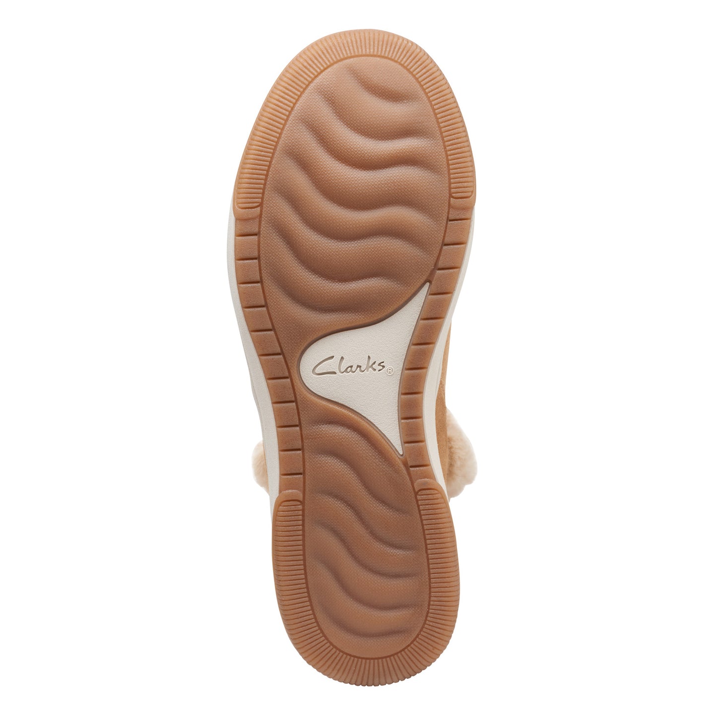 Peltz Shoes Women's Clarks Breeze Fur Bootie TAN 26168947