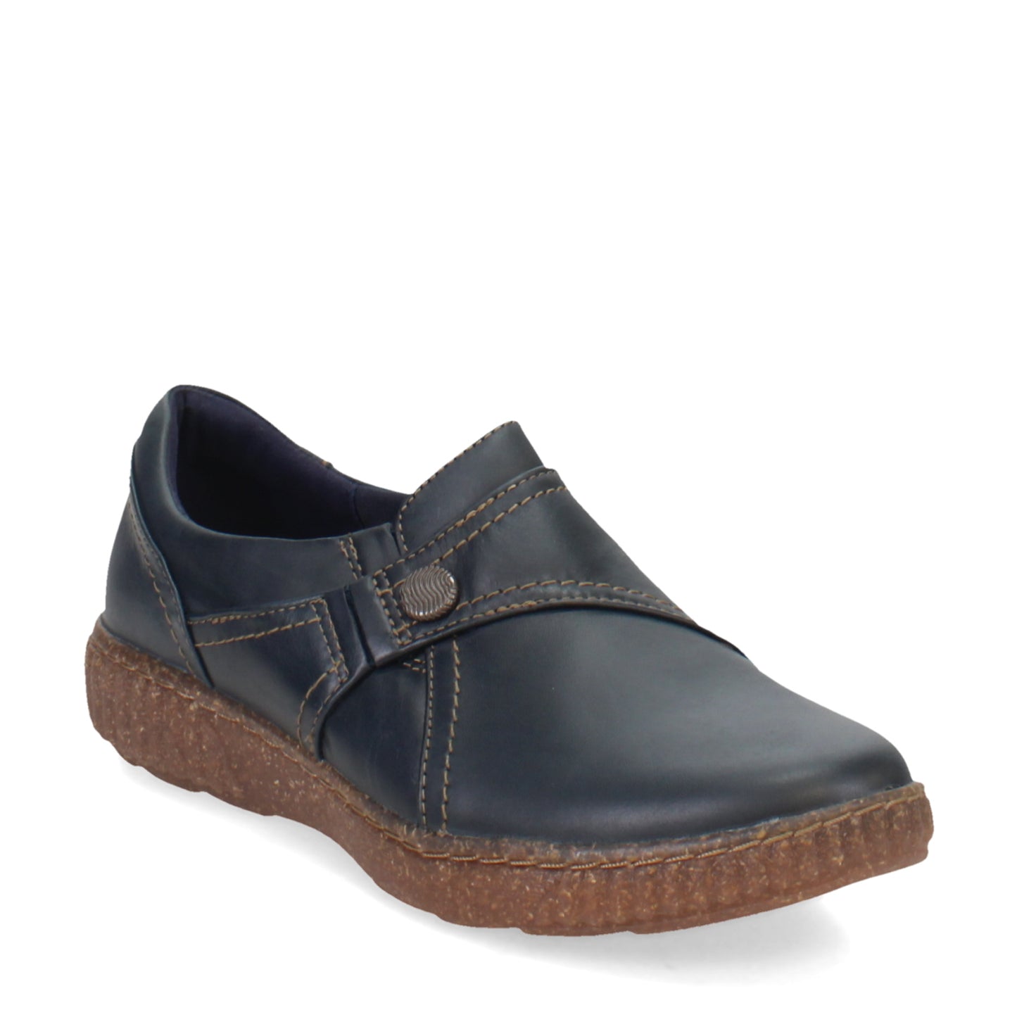 Peltz Shoes Women's Clarks Caroline Pearl Slip-On NAVY 26170299