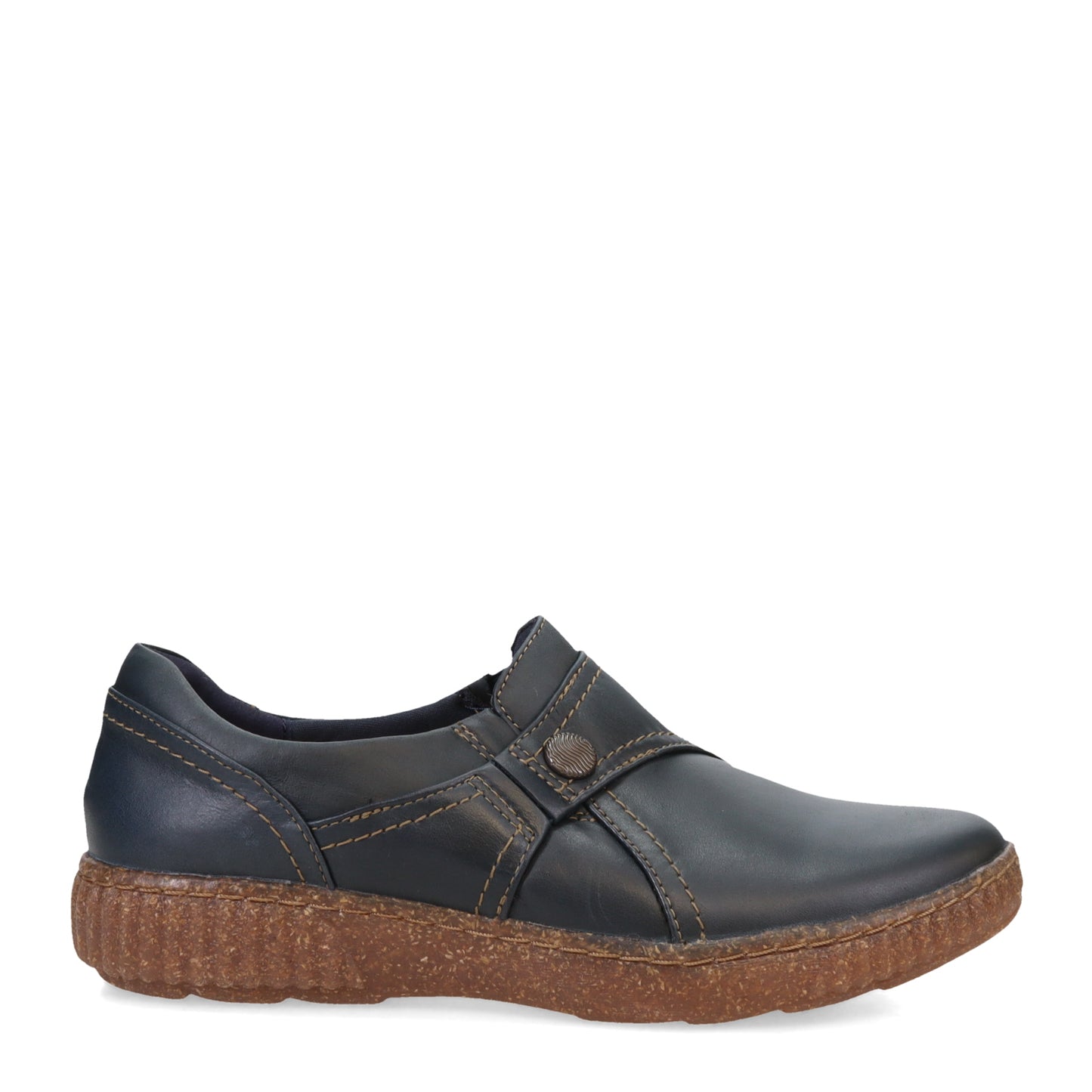 Peltz Shoes Women's Clarks Caroline Pearl Slip-On NAVY 26170299