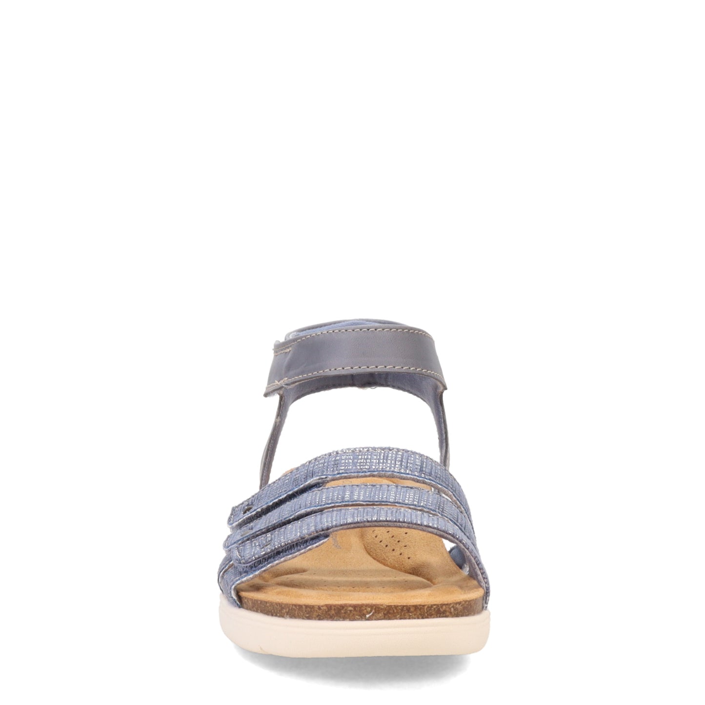Peltz Shoes Women's Clarks April Dove Sandal Denim 26170508