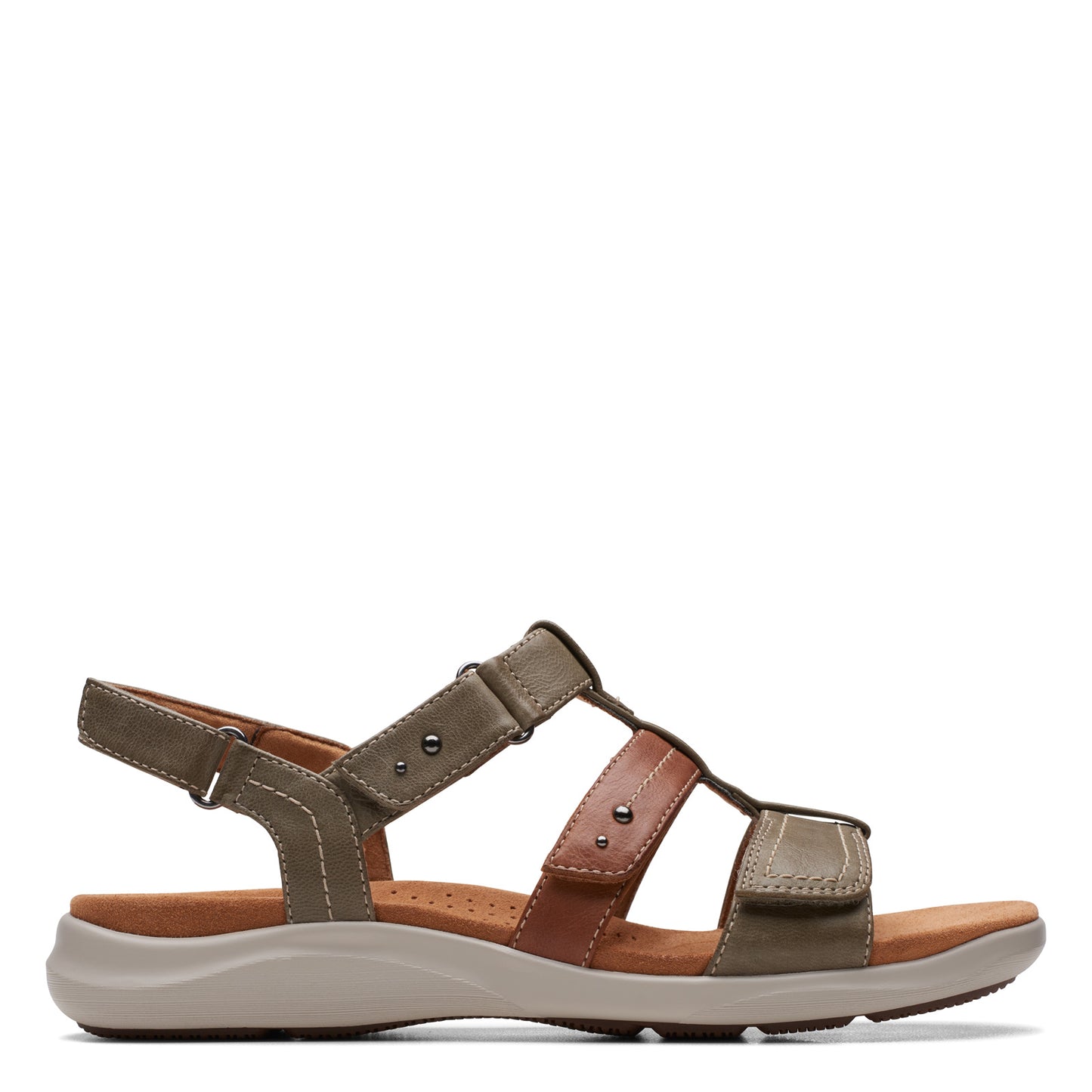 Peltz Shoes Women's Clarks Kitly Step Sandal olive 26170992
