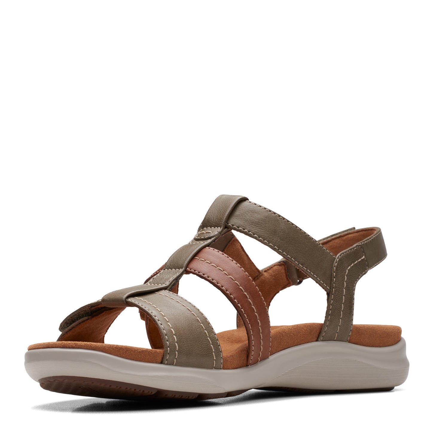 Peltz Shoes Women's Clarks Kitly Step Sandal olive 26170992