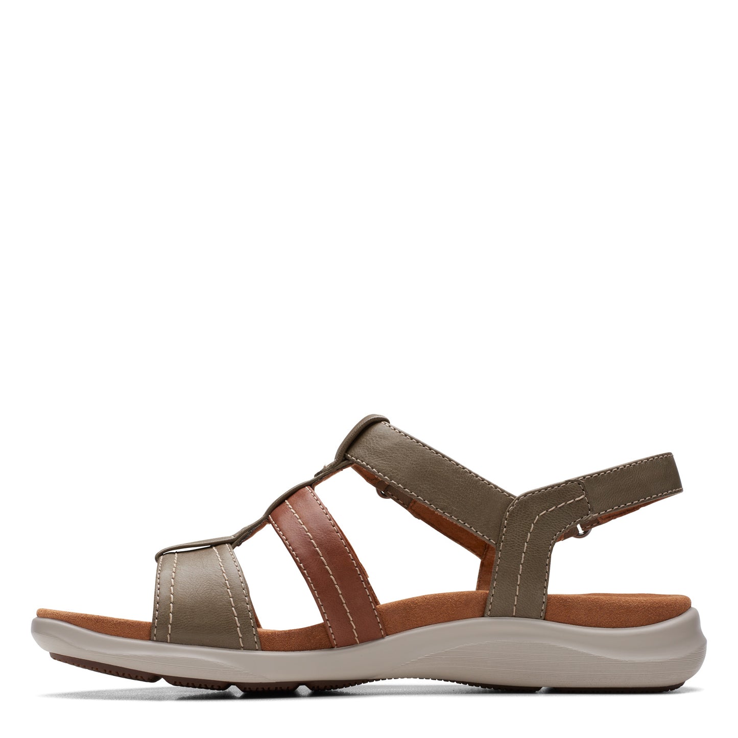 Peltz Shoes Women's Clarks Kitly Step Sandal olive 26170992