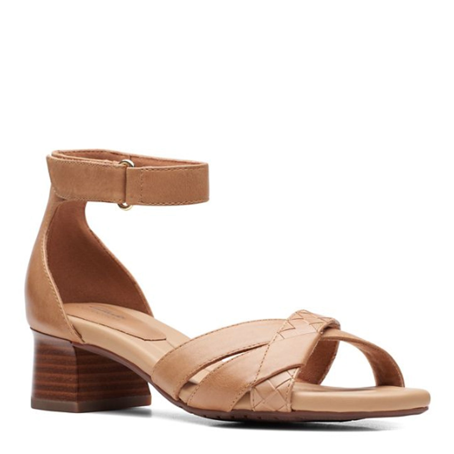 Peltz Shoes Women's Clarks Desirae Lily Sandal TAN 26171173