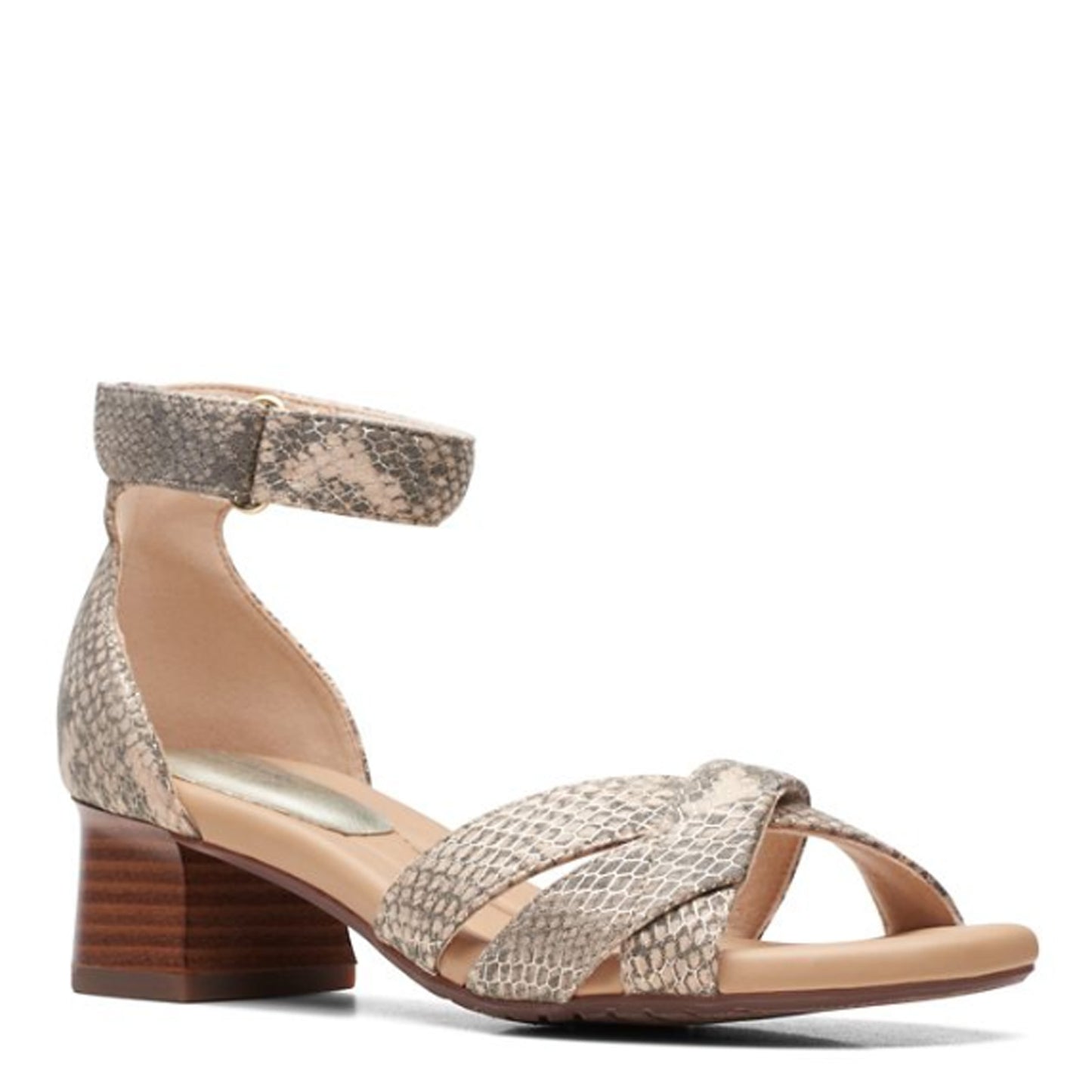 Peltz Shoes Women's Clarks Desirae Lily Sandal BEIGE 26171174