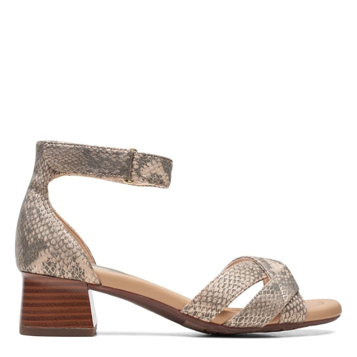 Peltz Shoes Women's Clarks Desirae Lily Sandal BEIGE 26171174