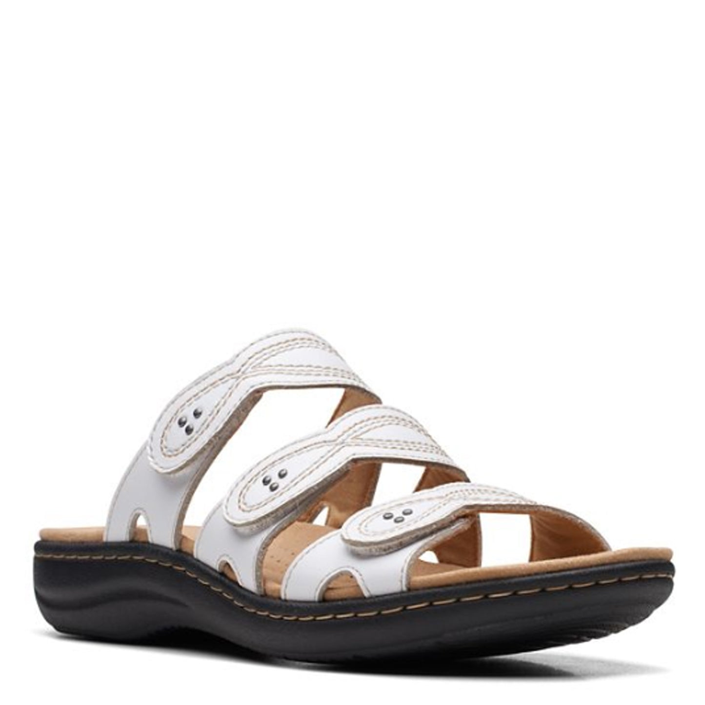 Peltz Shoes Women's Clarks Laurieann Ayla Sandal WHITE 26171251