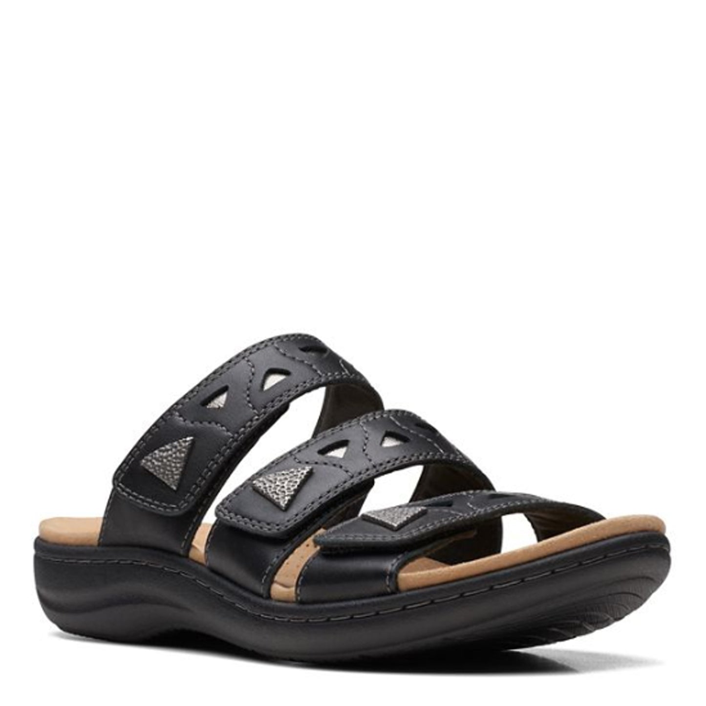 Peltz Shoes Women's Clarks Laurieann Nora Sandal BLACK 26171262