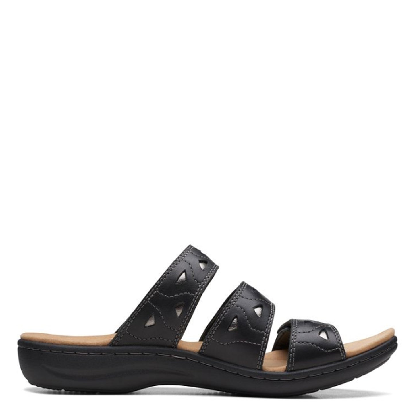 Peltz Shoes Women's Clarks Laurieann Nora Sandal BLACK 26171262