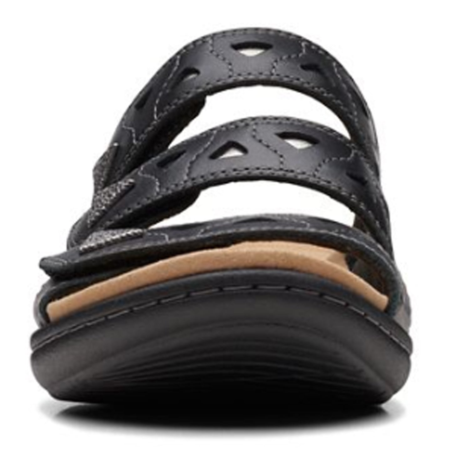 Peltz Shoes Women's Clarks Laurieann Nora Sandal BLACK 26171262