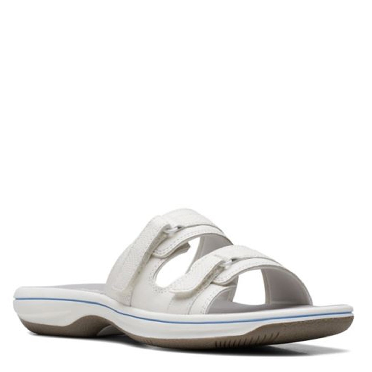 Peltz Shoes Women's Clarks Breeze Piper Sandal WHITE 26171352