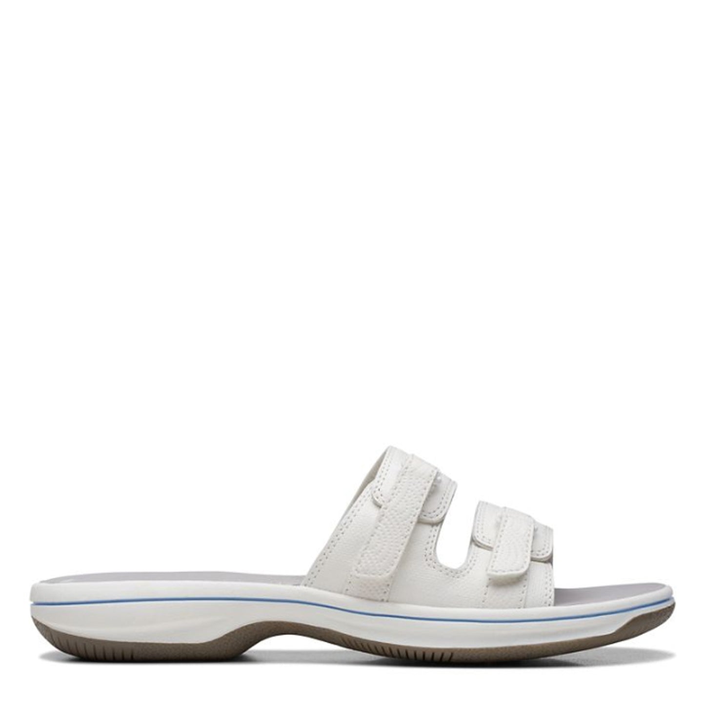 Peltz Shoes Women's Clarks Breeze Piper Sandal WHITE 26171352