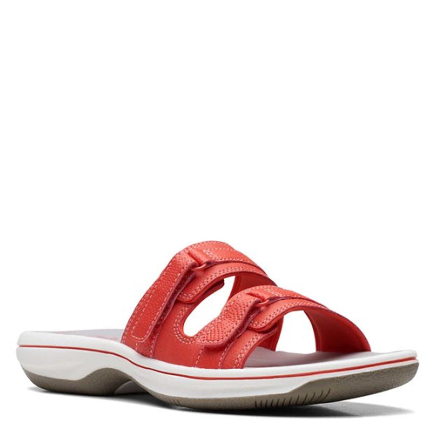 Peltz Shoes Women's Clarks Breeze Piper Sandal RED 26171356