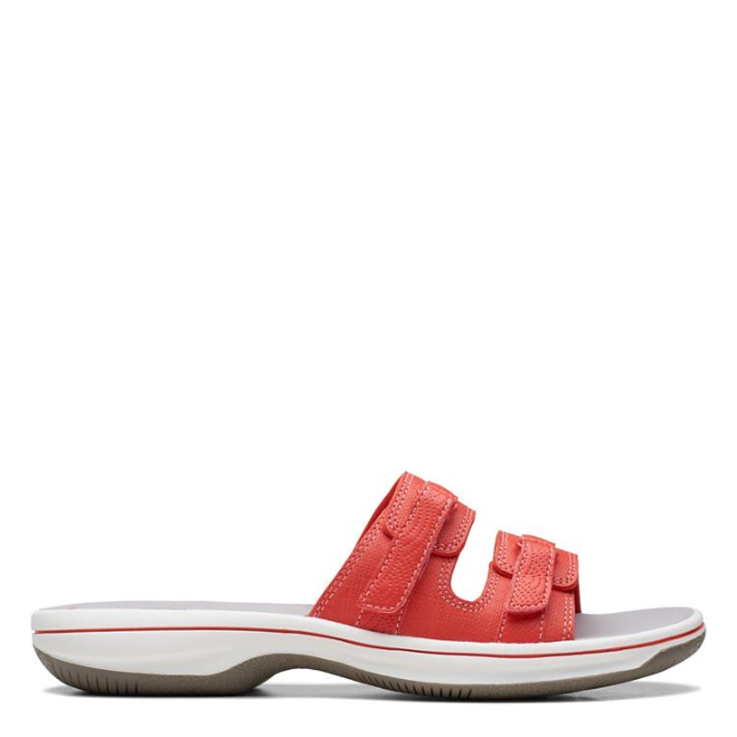 Peltz Shoes Women's Clarks Breeze Piper Sandal RED 26171356
