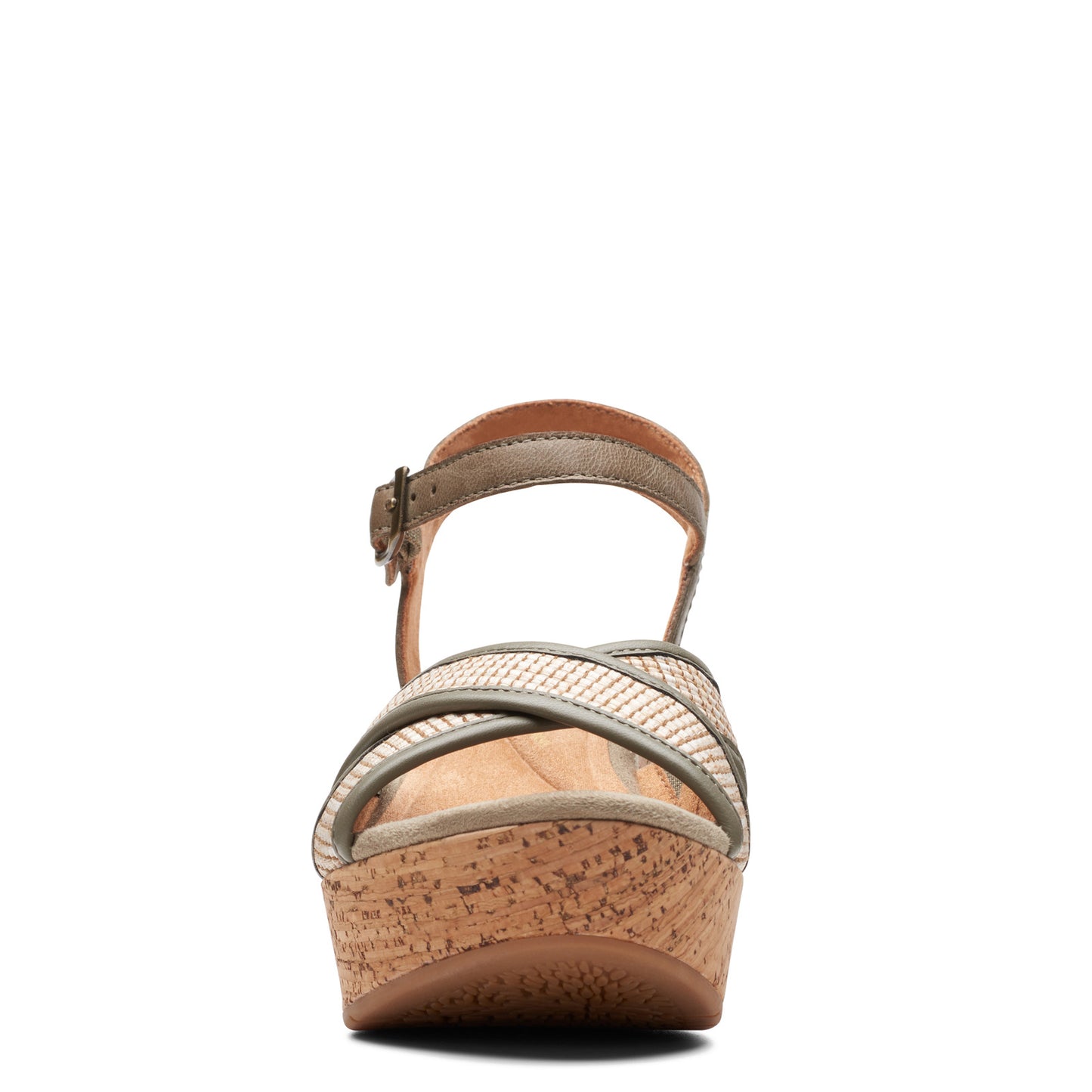 Peltz Shoes Women's Clarks Elleri Plum Sandal olive 26171441