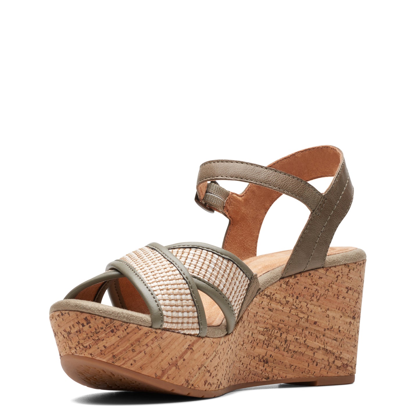 Peltz Shoes Women's Clarks Elleri Plum Sandal olive 26171441