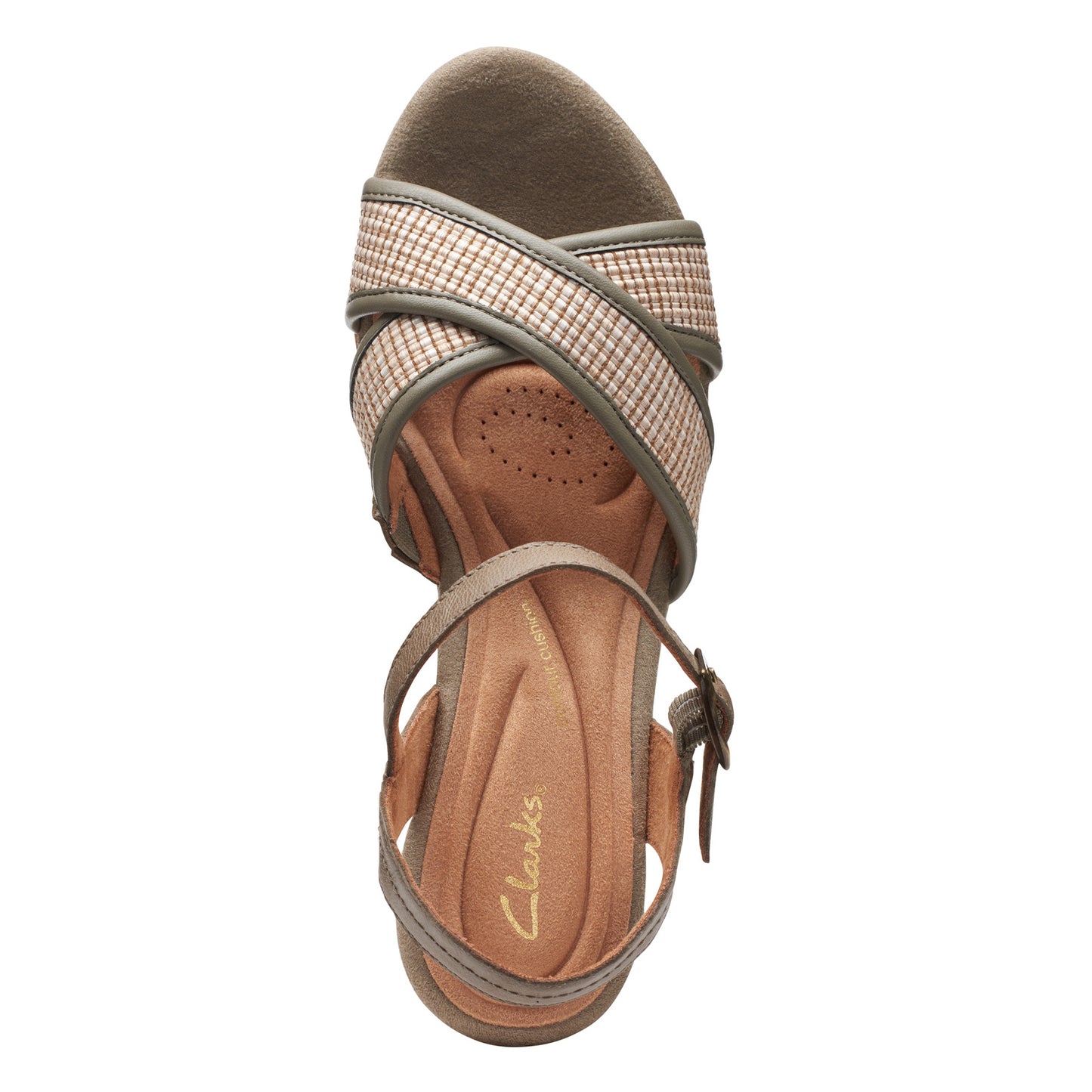 Peltz Shoes Women's Clarks Elleri Plum Sandal olive 26171441