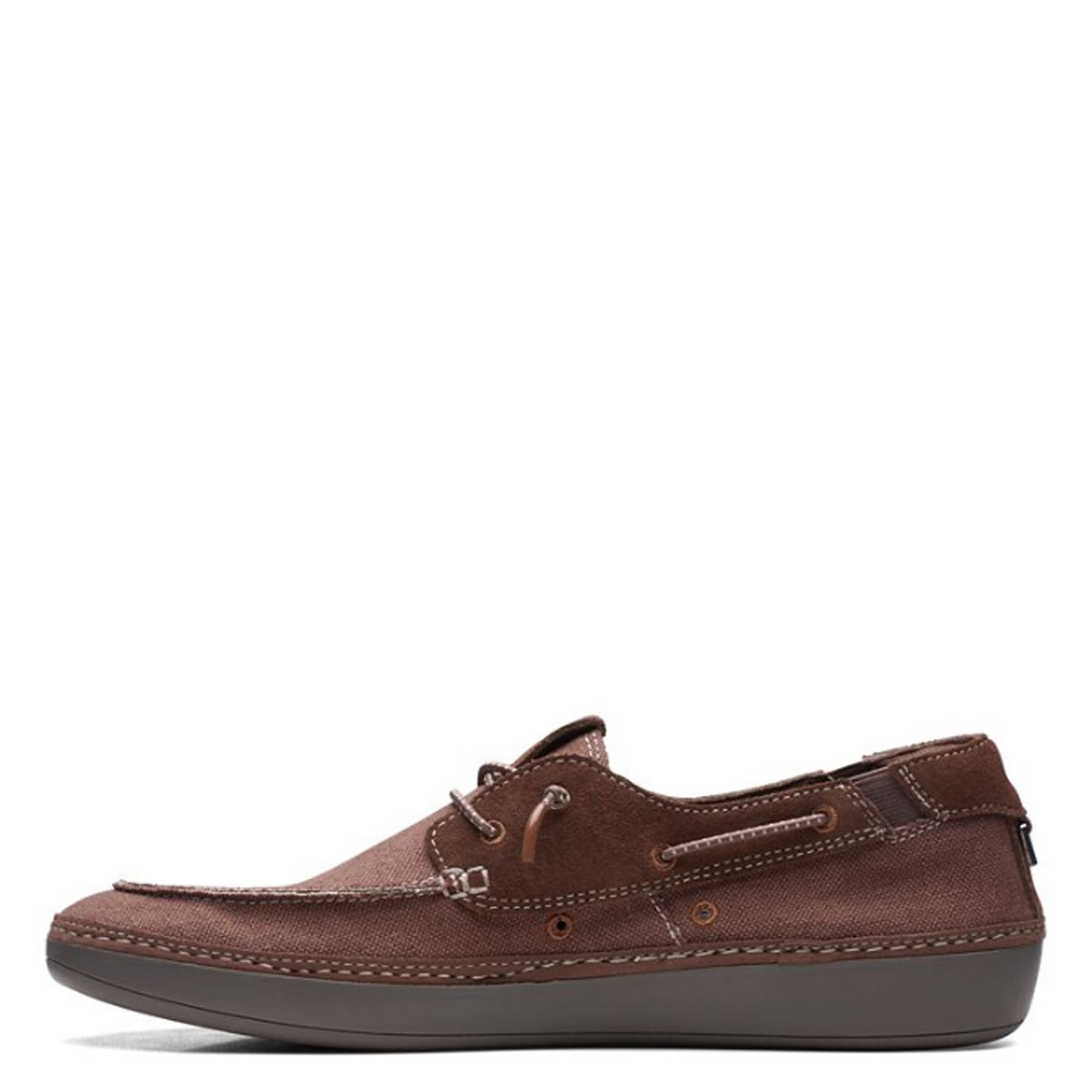 Peltz Shoes Men's Clarks Higley Tie Boat Shoe Brown 26171554