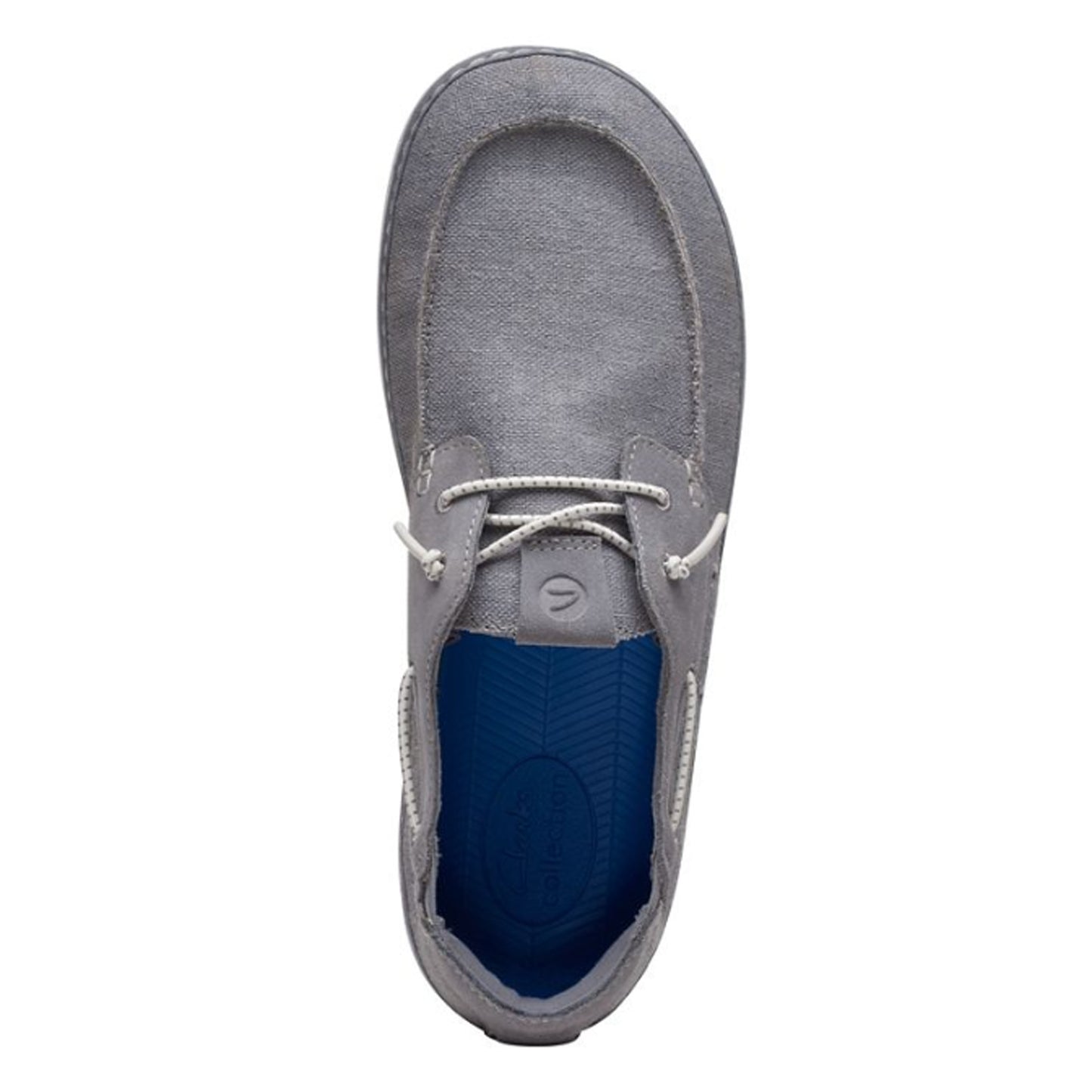 Peltz Shoes Men's Clarks Higley Tie Boat Shoe Grey 26171555
