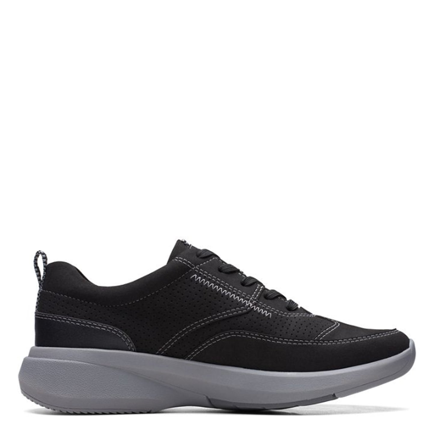 Peltz Shoes Men's Clarks Lehman Mix Sneaker Black 26171558