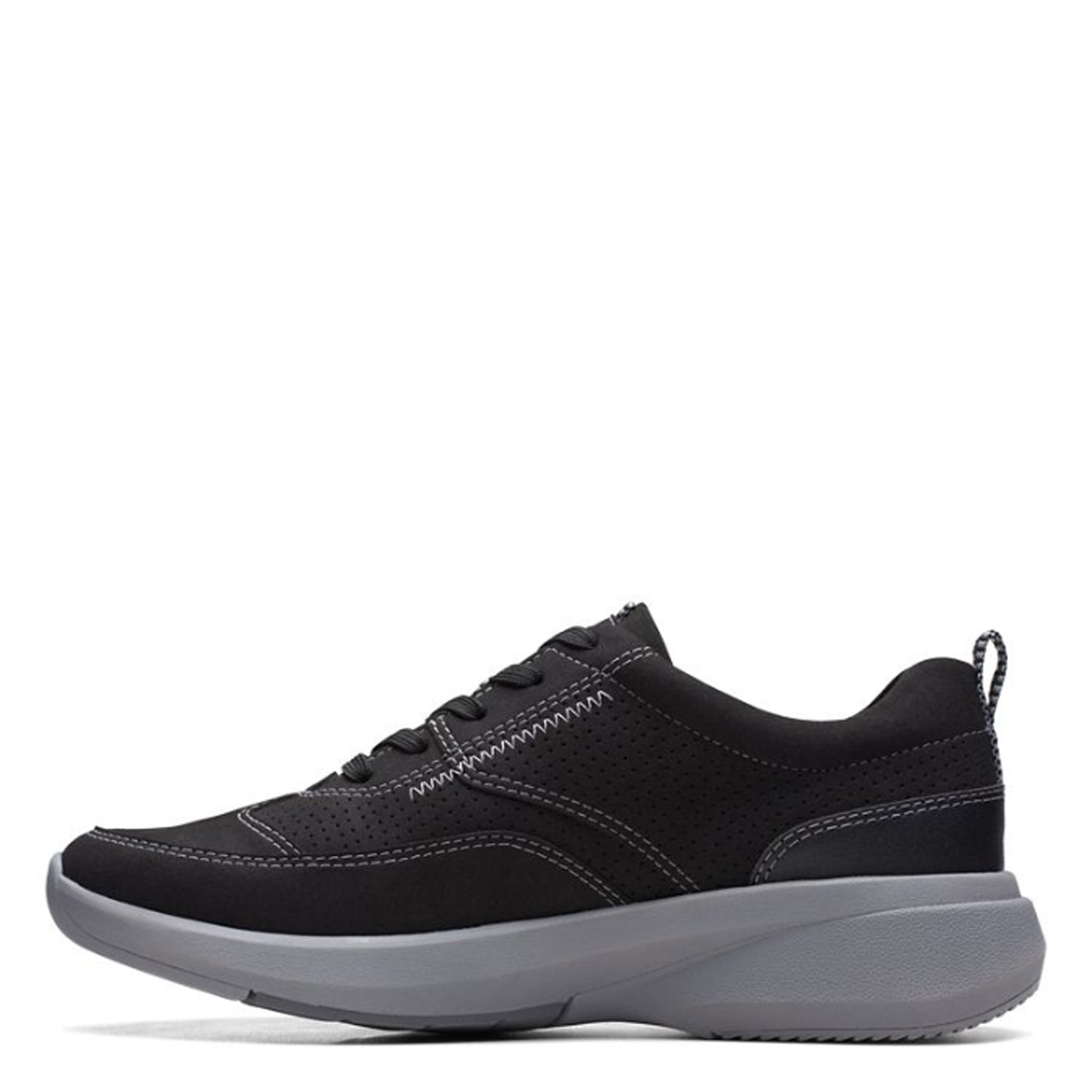 Peltz Shoes Men's Clarks Lehman Mix Sneaker Black 26171558