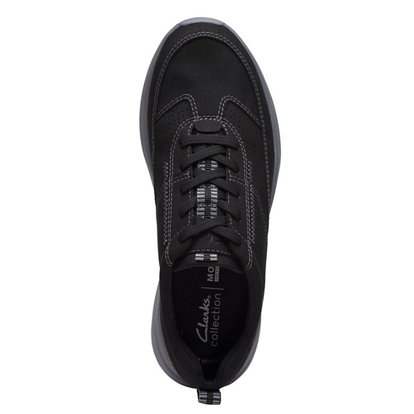 Peltz Shoes Men's Clarks Lehman Mix Sneaker Black 26171558