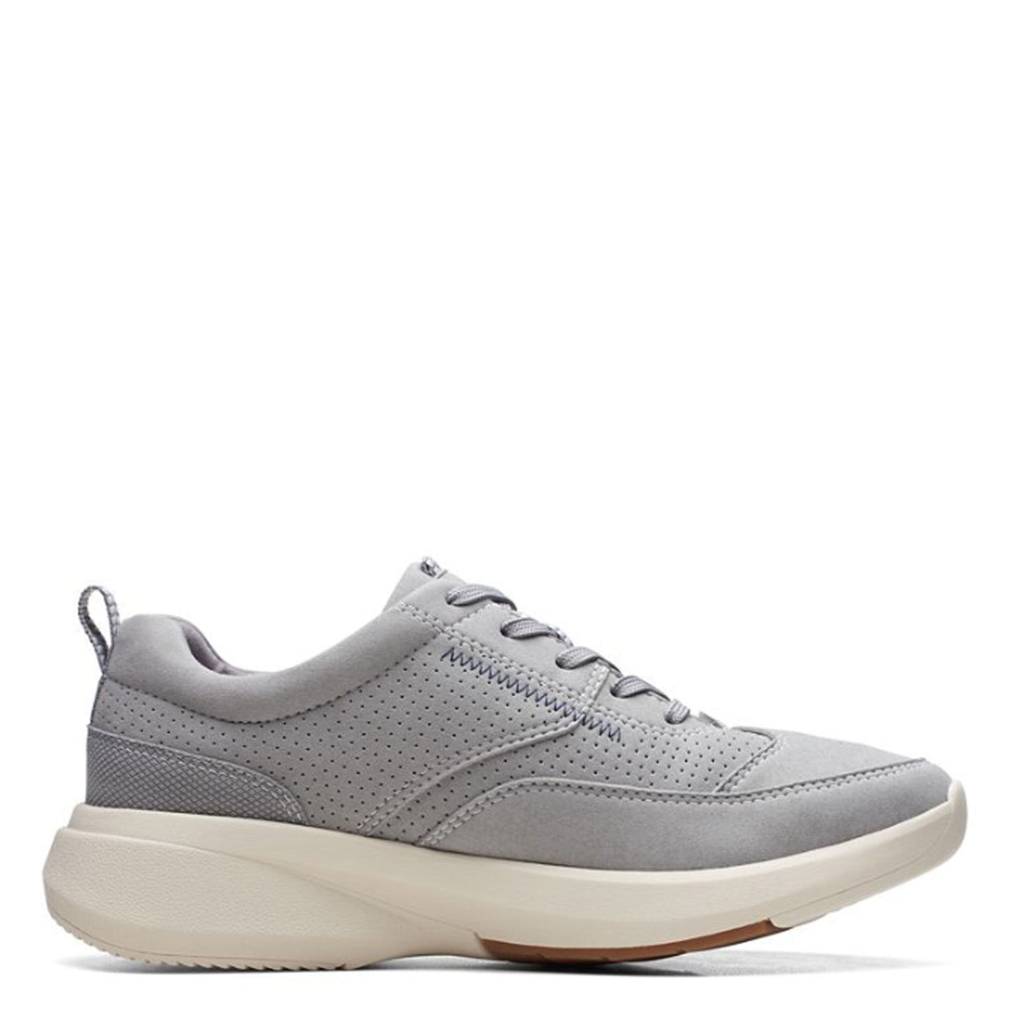 Peltz Shoes Men's Clarks Lehman Mix Sneaker Grey 26171560
