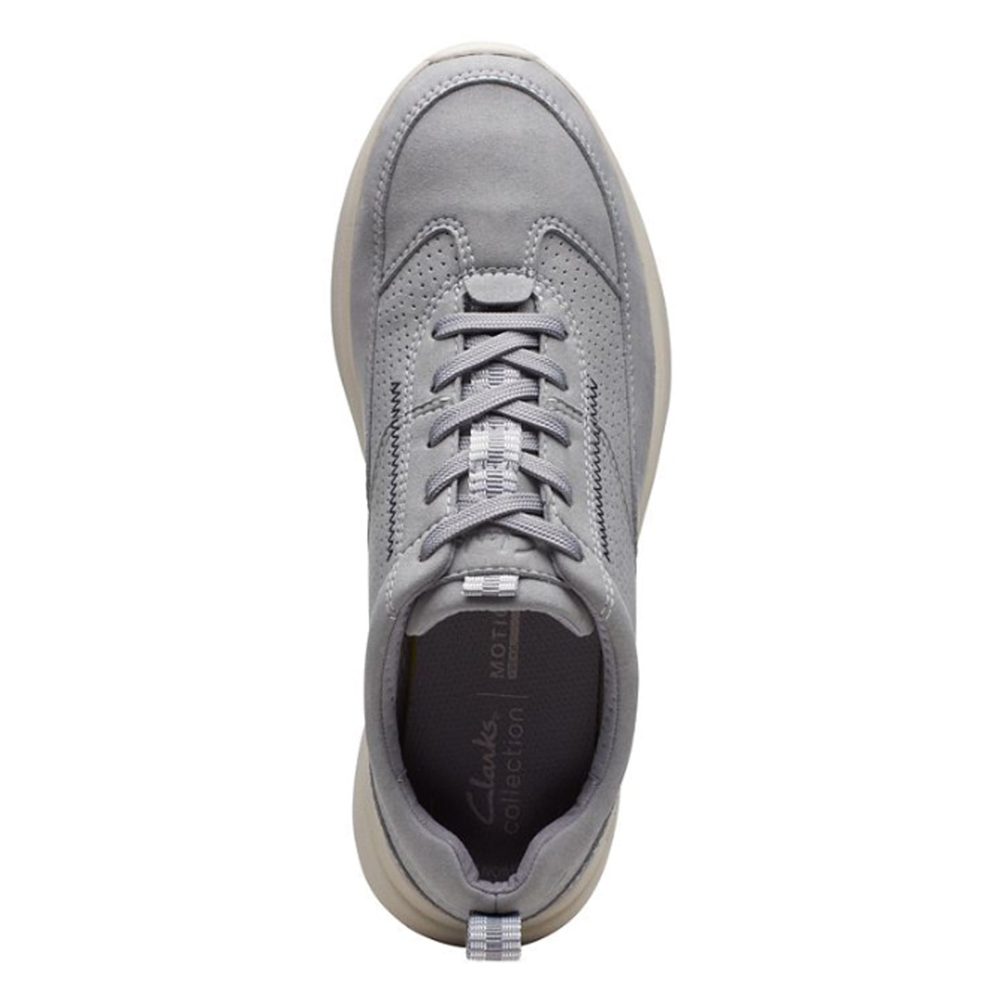 Peltz Shoes Men's Clarks Lehman Mix Sneaker Grey 26171560