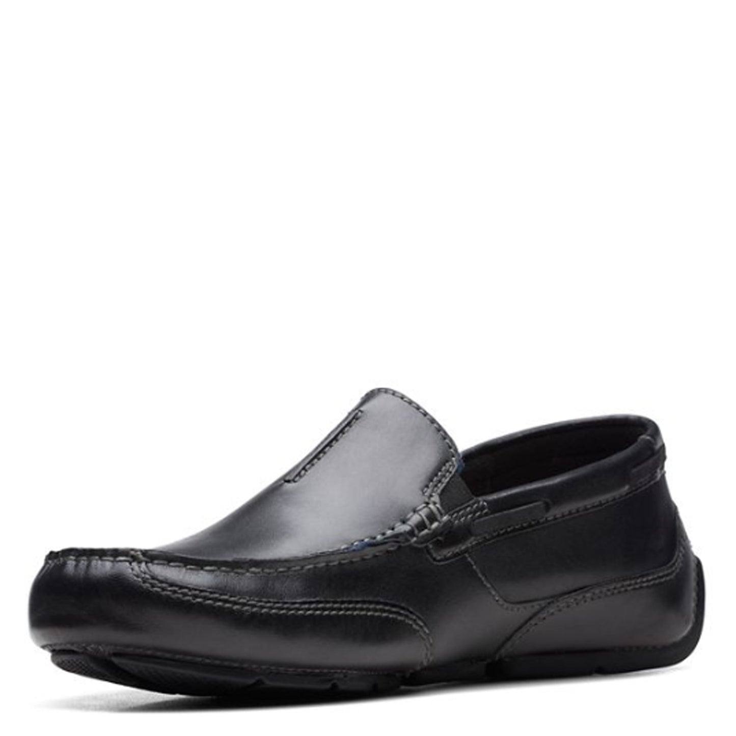 Peltz Shoes Men's Clarks Markman Seam Loafer Black 26171567