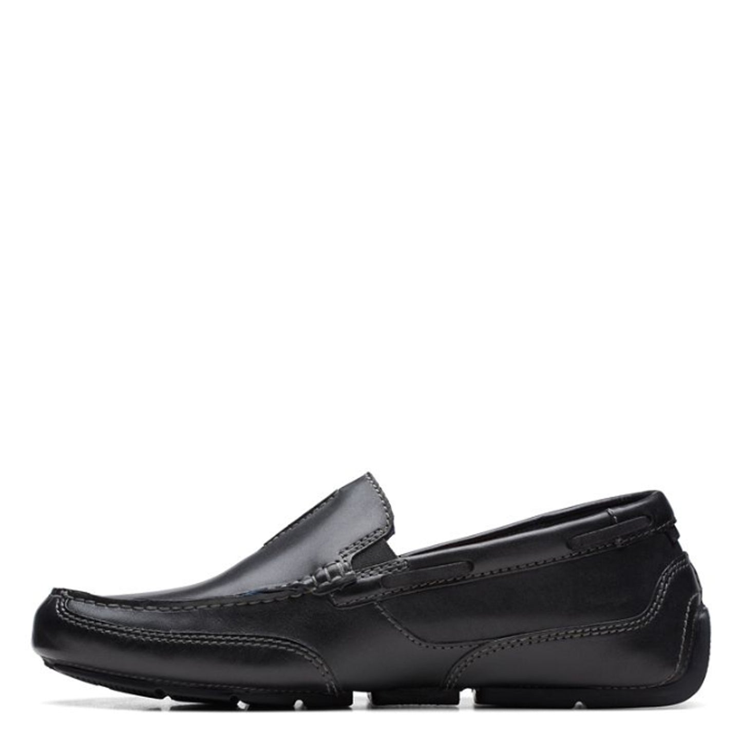 Peltz Shoes Men's Clarks Markman Seam Loafer Black 26171567