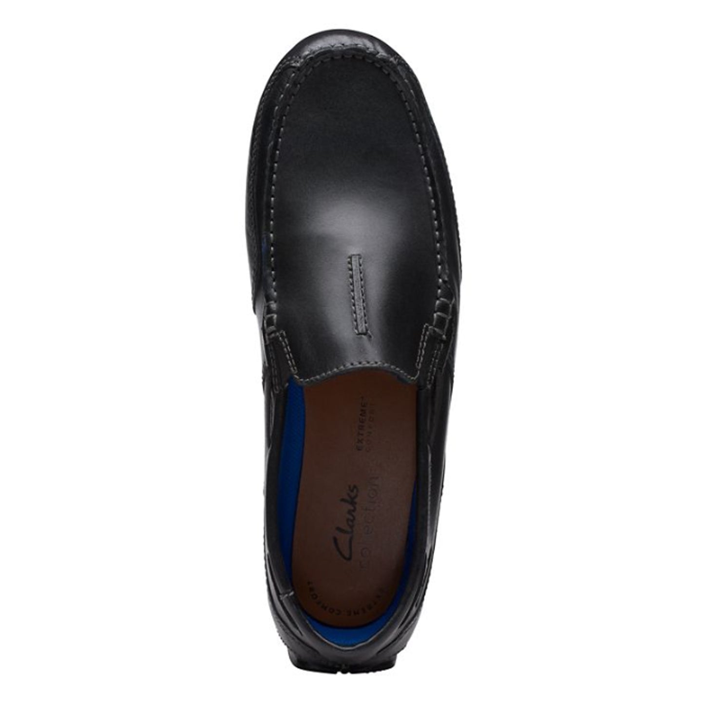 Peltz Shoes Men's Clarks Markman Seam Loafer Black 26171567