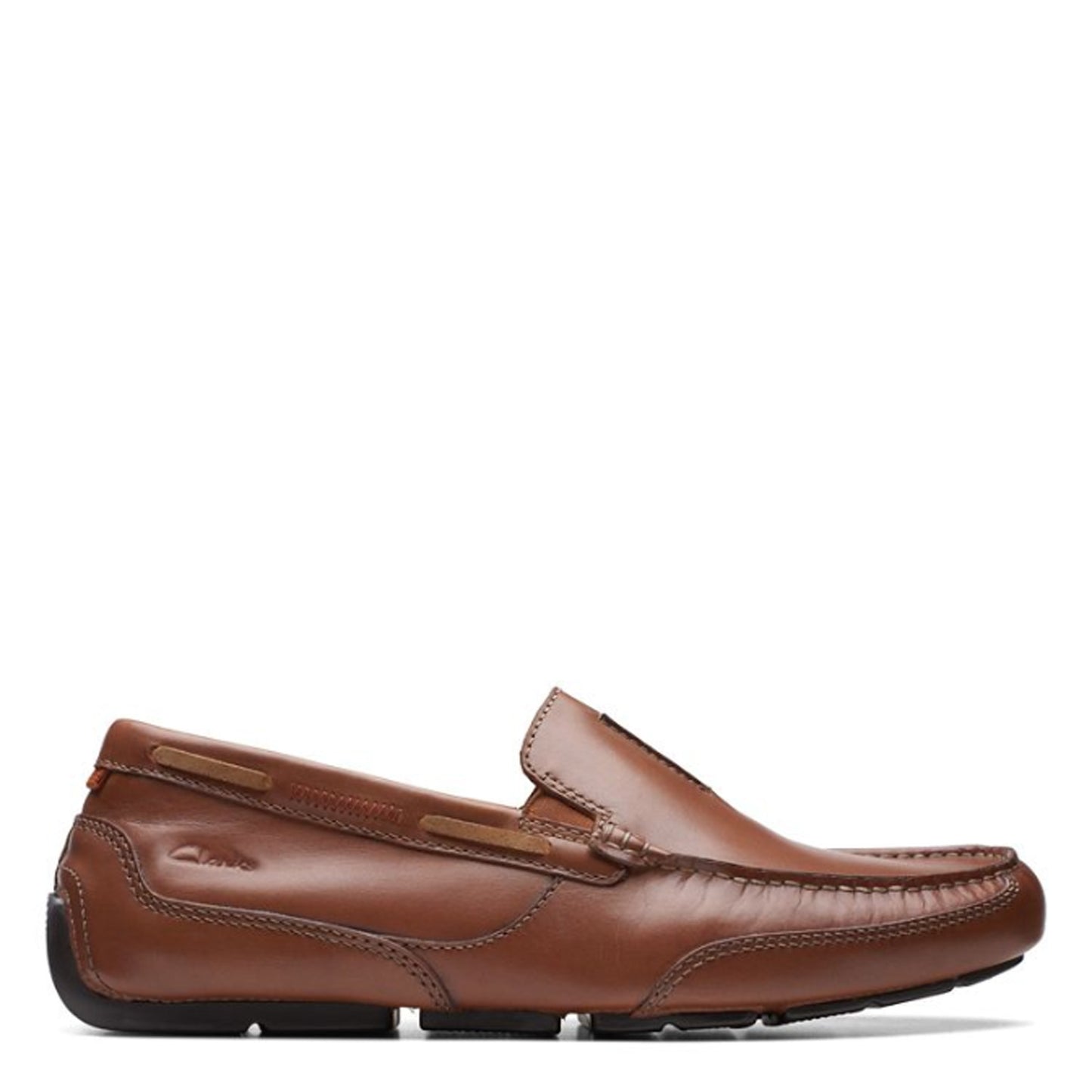 Peltz Shoes Men's Clarks Markman Seam Loafer Dark Tan 26171568