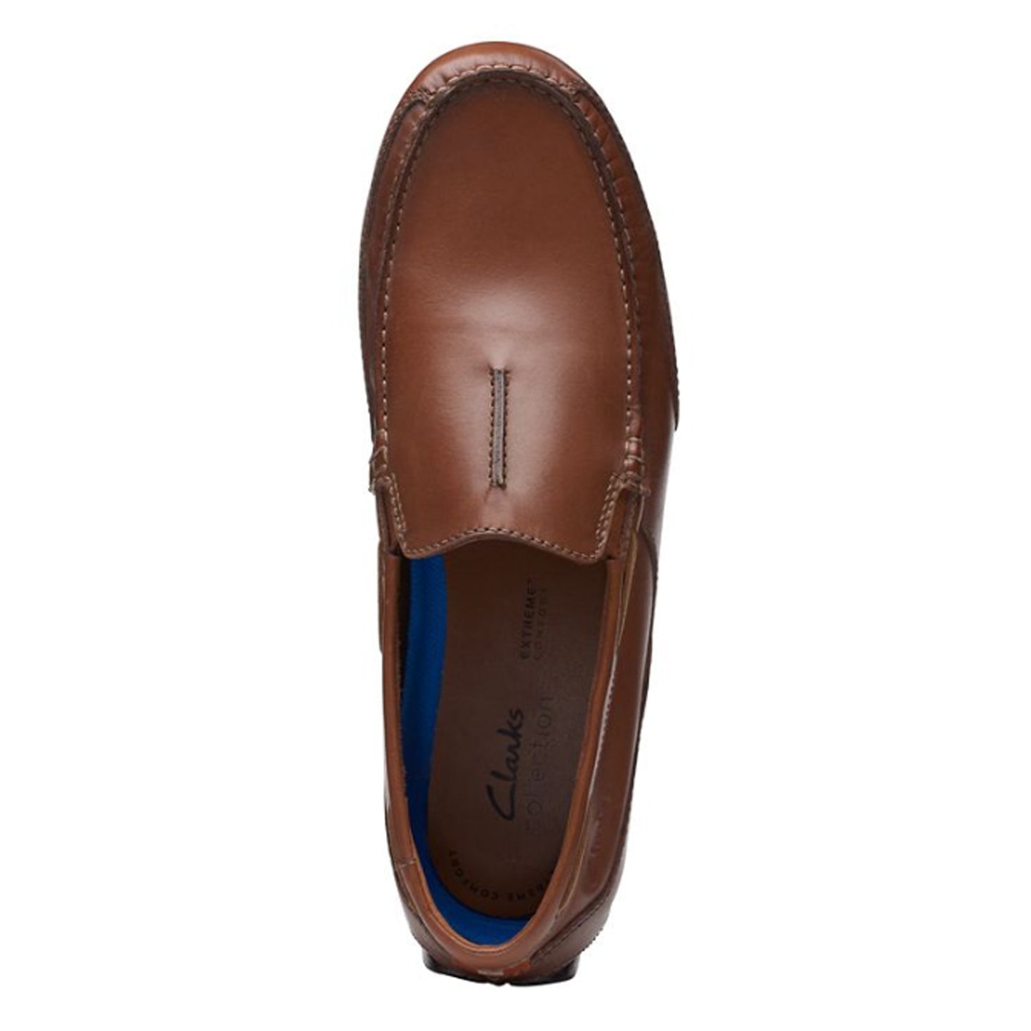 Peltz Shoes Men's Clarks Markman Seam Loafer Dark Tan 26171568