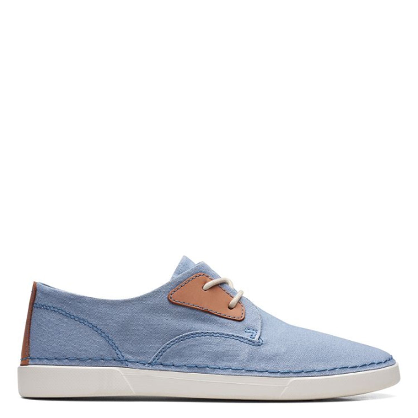 Peltz Shoes Men's Clarks Gereld Tie Sneaker BLUE TEXTILE 26171671