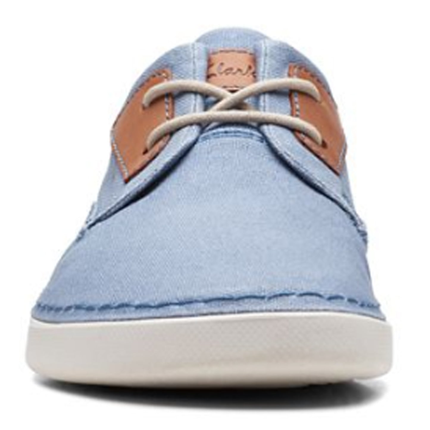 Peltz Shoes Men's Clarks Gereld Tie Sneaker BLUE TEXTILE 26171671