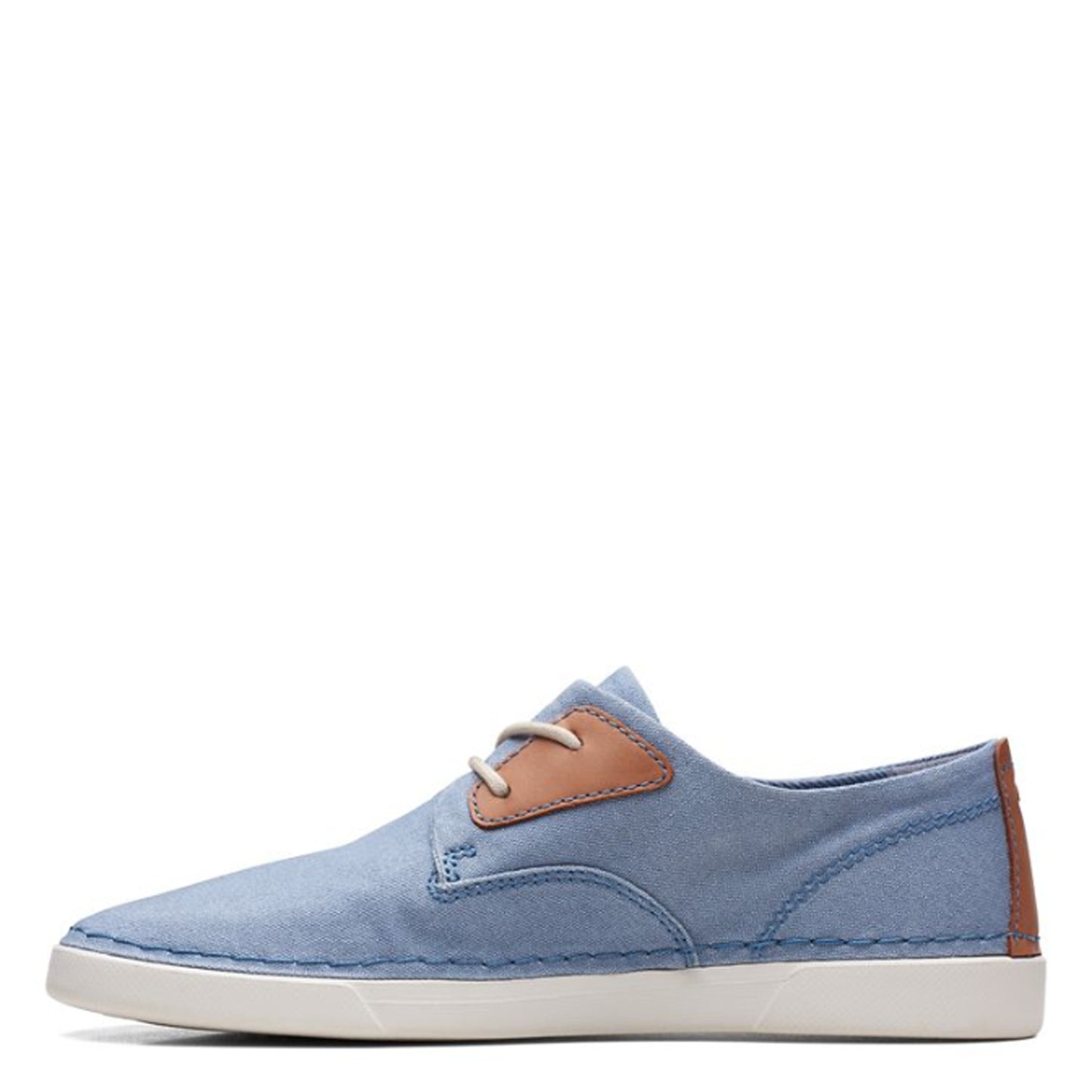 Peltz Shoes Men's Clarks Gereld Tie Sneaker BLUE TEXTILE 26171671