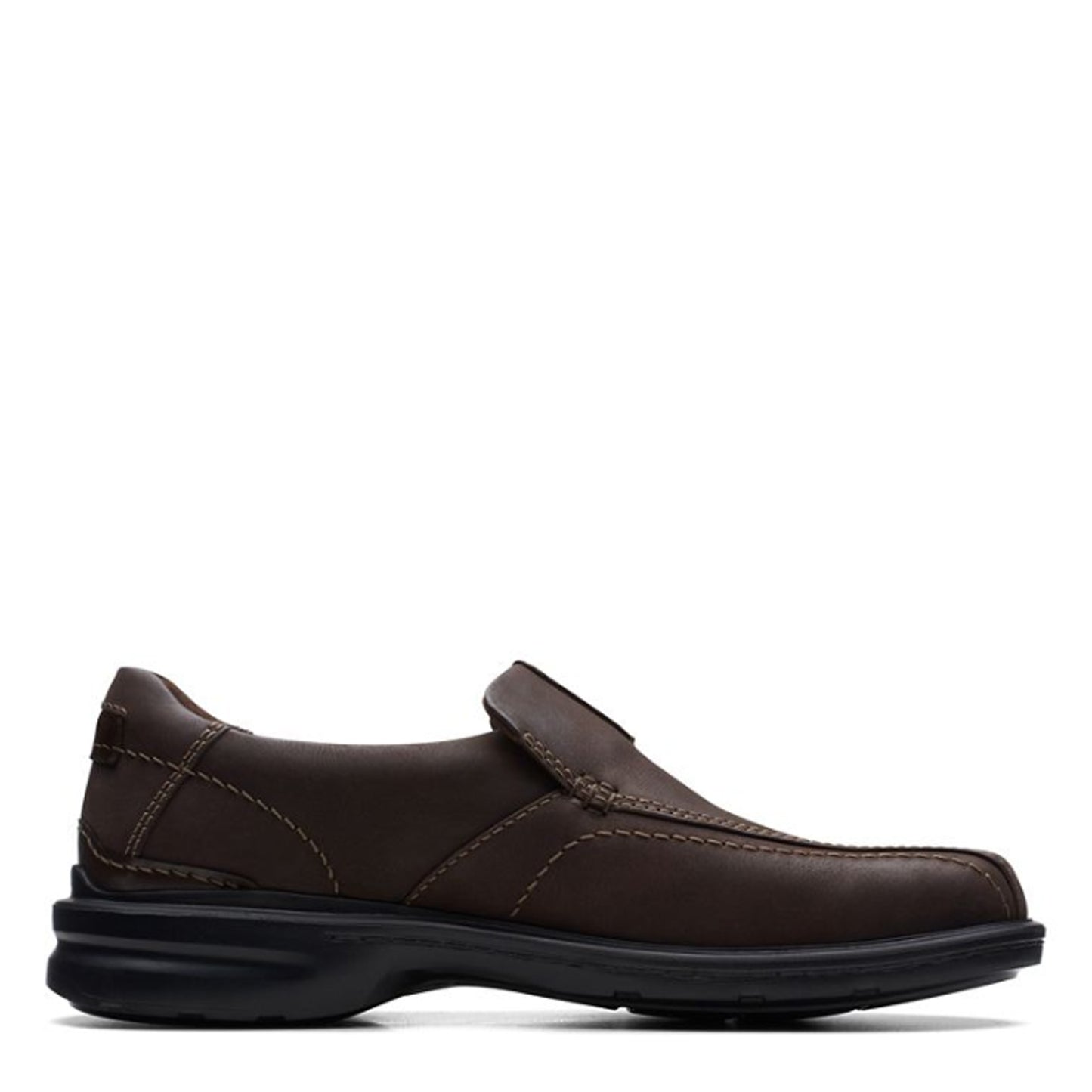 Peltz Shoes Men's Clarks Gessler Step Slip-On Dark Brown 26171775