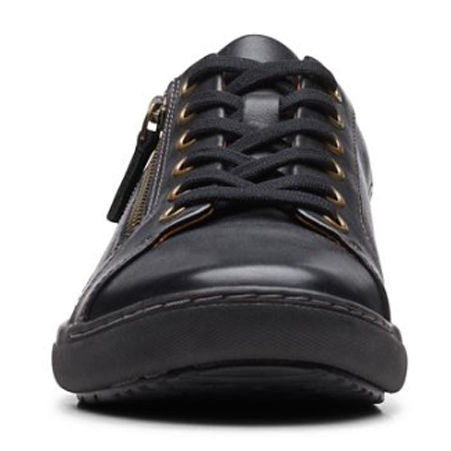 Peltz Shoes Women's Clarks Nalle Lace Sneaker BLACK SOLID 26171986