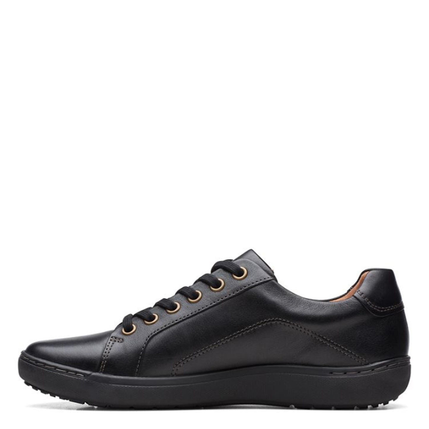 Peltz Shoes Women's Clarks Nalle Lace Sneaker BLACK SOLID 26171986