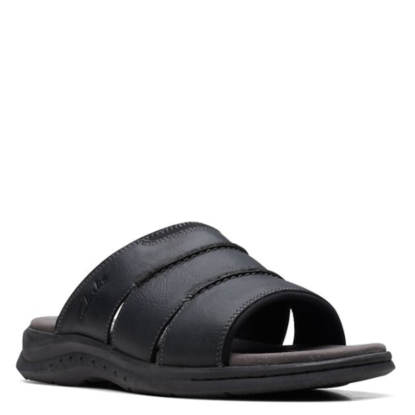 Peltz Shoes Men's Clarks Walkford Easy Sandal Black 26172310