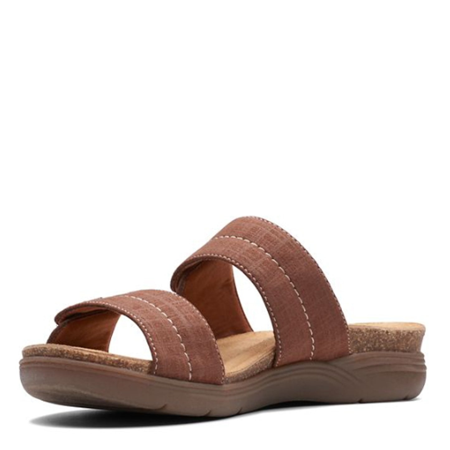 Peltz Shoes Women's Clarks April Dusk Sandal DARK TAN 26172738
