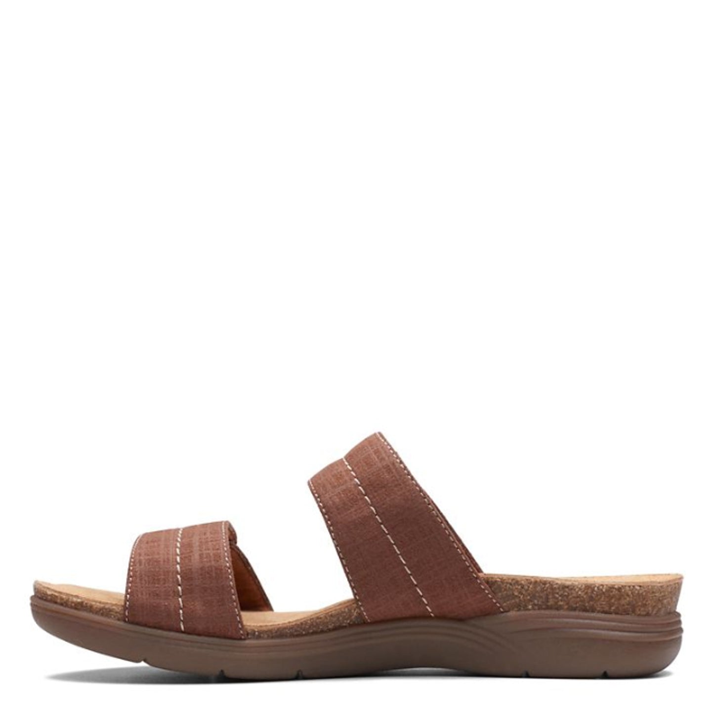 Peltz Shoes Women's Clarks April Dusk Sandal DARK TAN 26172738