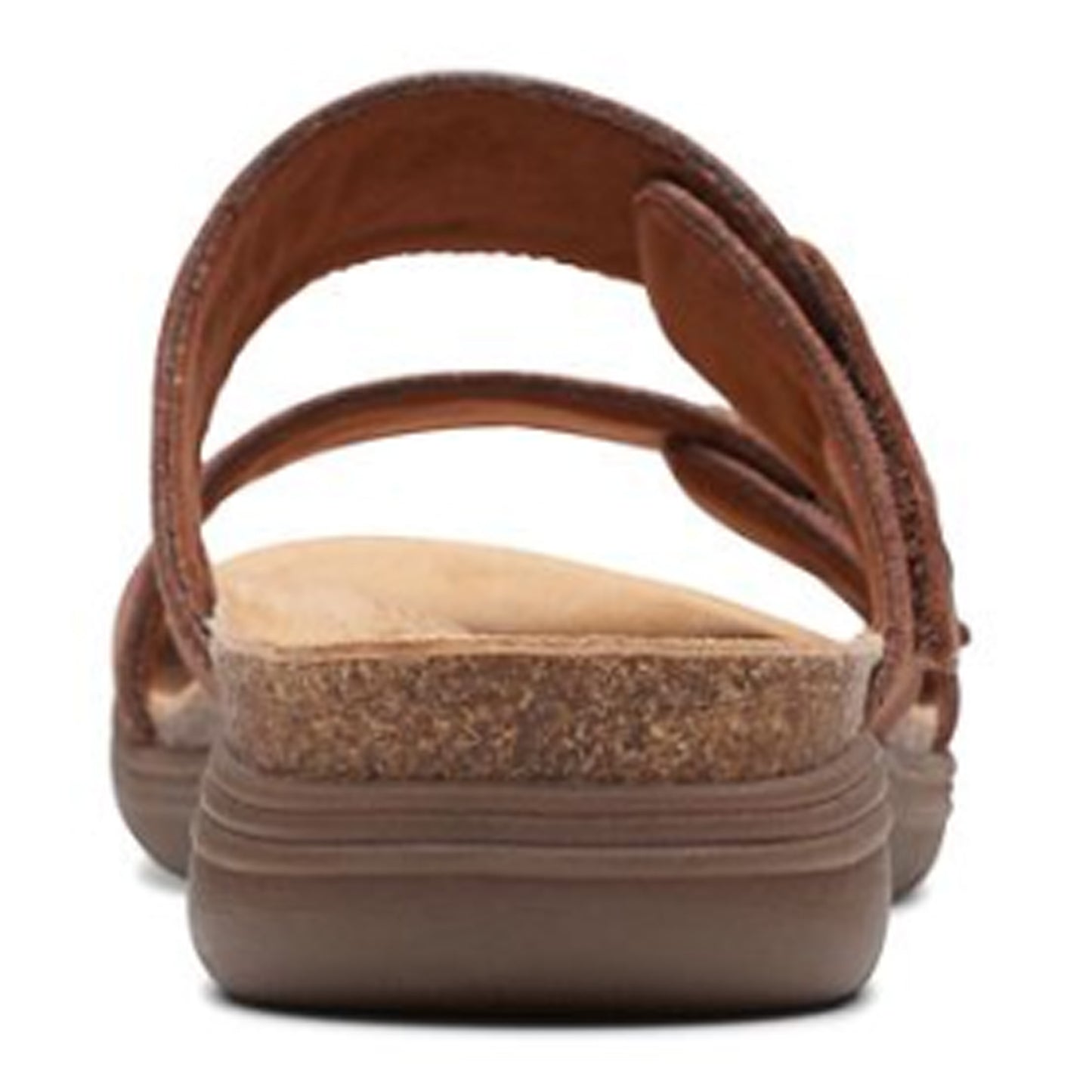 Peltz Shoes Women's Clarks April Dusk Sandal DARK TAN 26172738