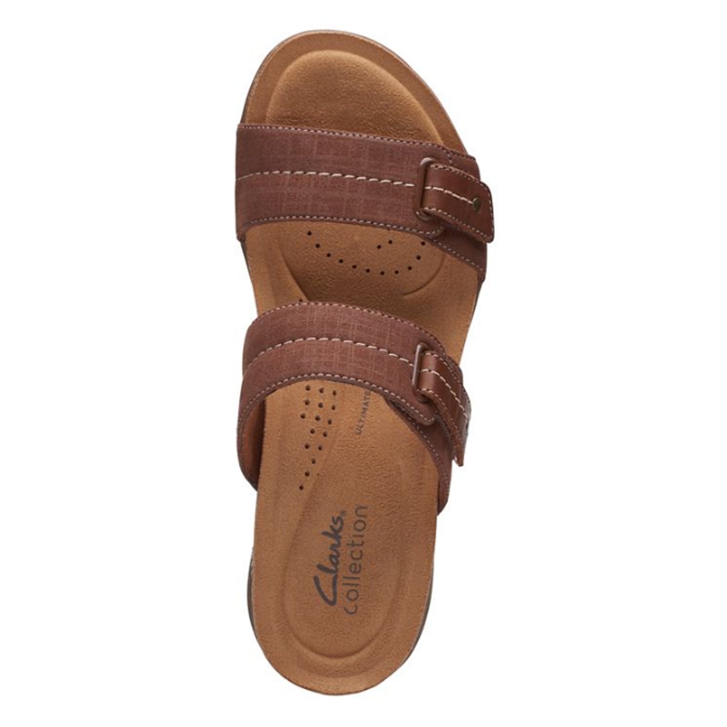 Peltz Shoes Women's Clarks April Dusk Sandal DARK TAN 26172738