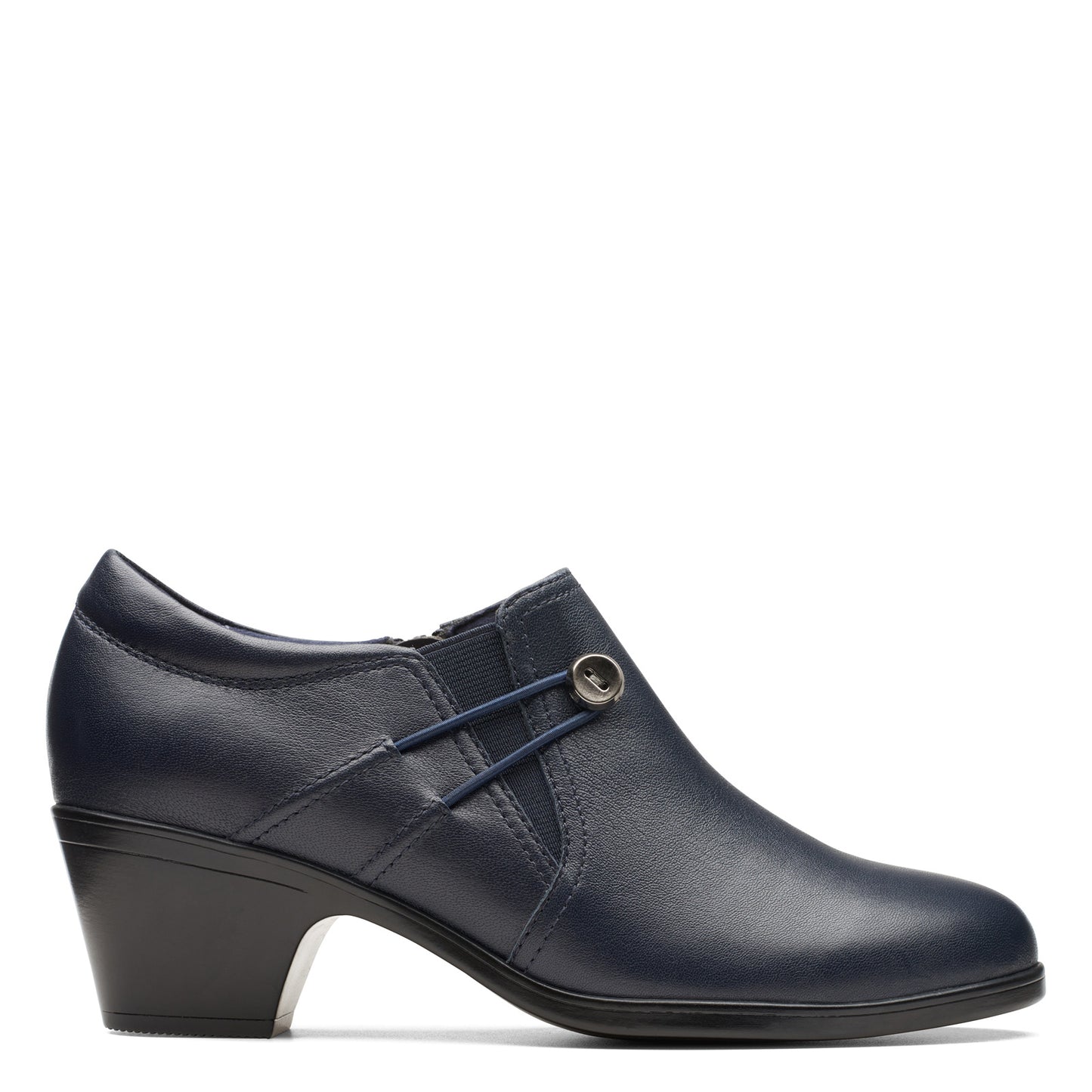 Peltz Shoes Women's Clarks Emily 2 Erin Shootie Navy 26174075